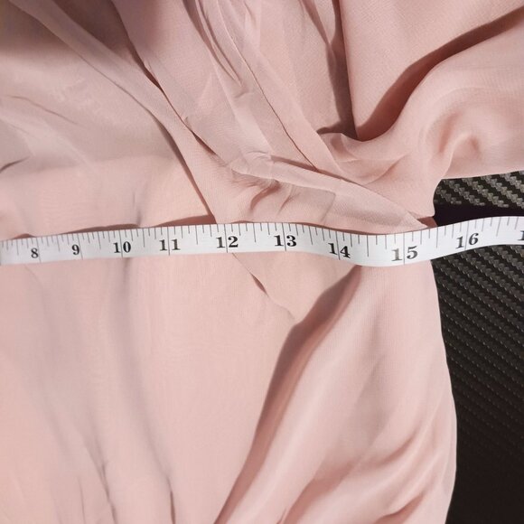 NEW Dessy Collection Strapless Chiffon Maxi Dress in Toasted Sugar, Size 6 - Picture 13 of 15